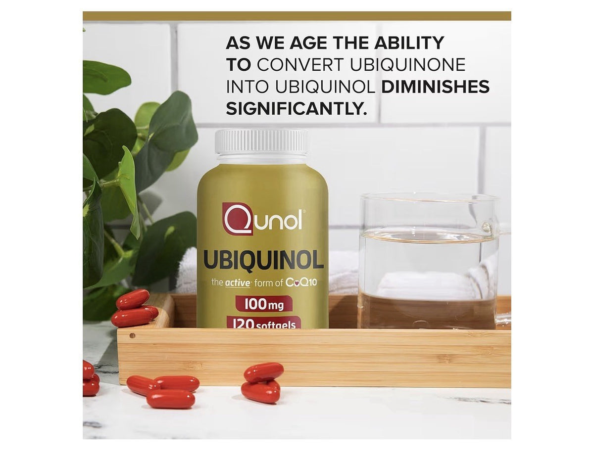 Qunol Ubiquinol CoQ10 200mg Antioxidant Heart Vascular Health Energy 120softgels