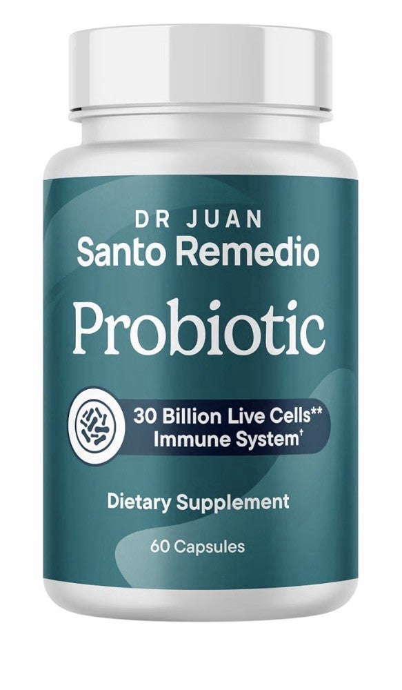 Santo Remedio Probiotic 30 Billion Live Cells Immune System Support 60 Capsules