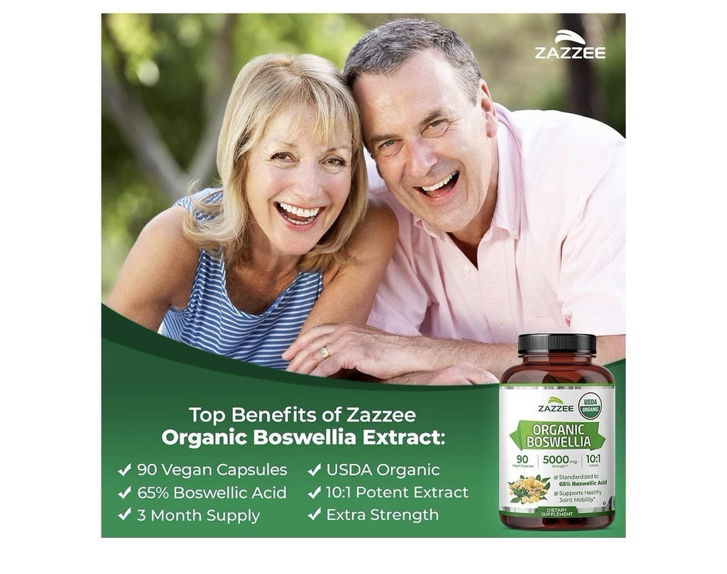 Zazzee Boswellia Supports Healthy Joint Mobility 3 Month Supply 90 Capsules