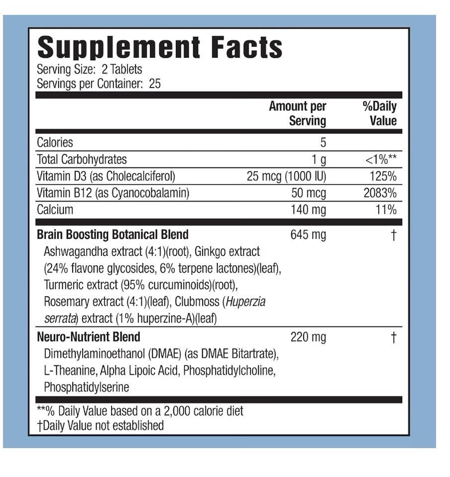 Applied Nutrition Healthy Brain All-Day Focus Memory Mental Clarity Calm 2 Pack