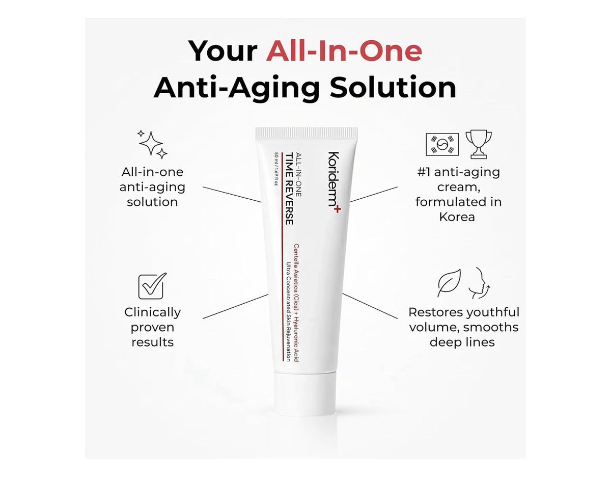 Koriderm Time Reverse Cream Korean Skin Rejuvenation Face Moisturizer 1.69 Fl Oz