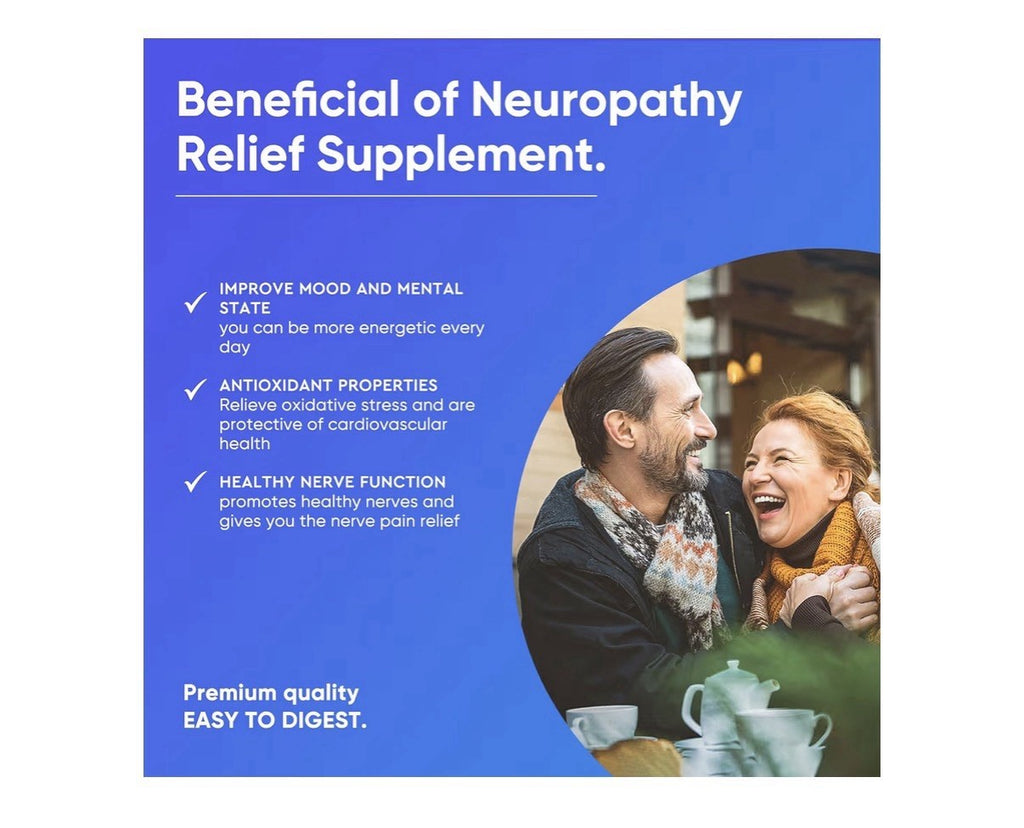 veryherbs Neuropathy Relief Supplement Alpha Lipoic Acid Nerve Health 120capsule