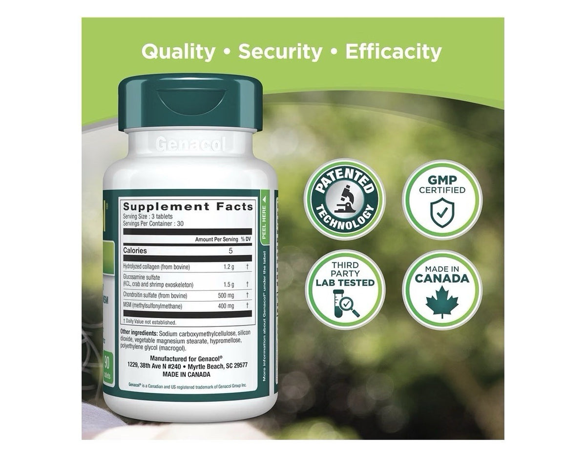 Genacol Optimum AminoLock Collagen Glucosamine Healthy Joints Lubricate 90 Caps