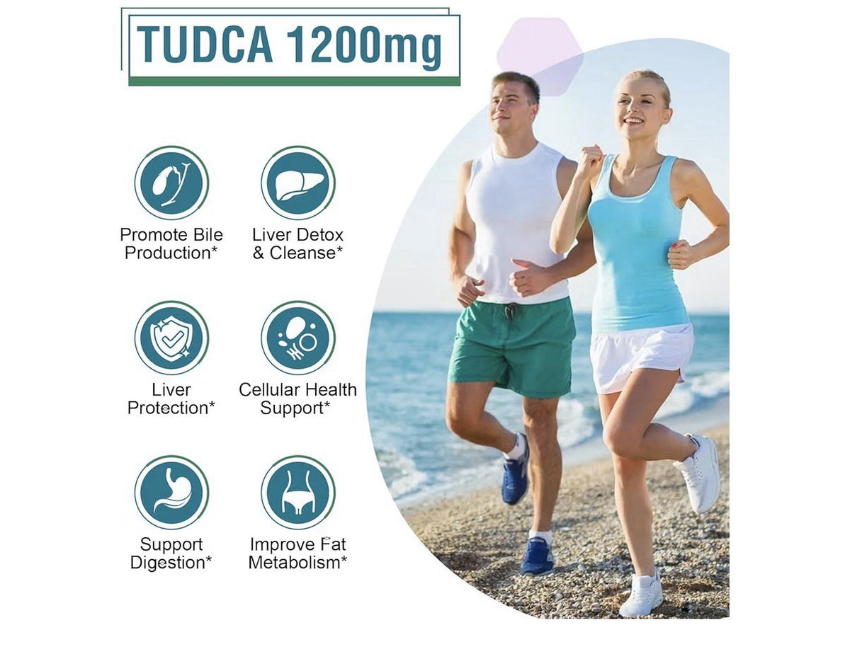 Zingicin TUDCA Supplement 1200mg Tauroursodeoxycholic Acid Liver Protection 2pck