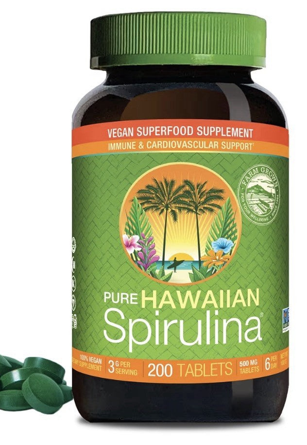 Nutrex Hawaii Pure Hawaiian Spirulina 500mg Immune Energy Celluar support 200Tab