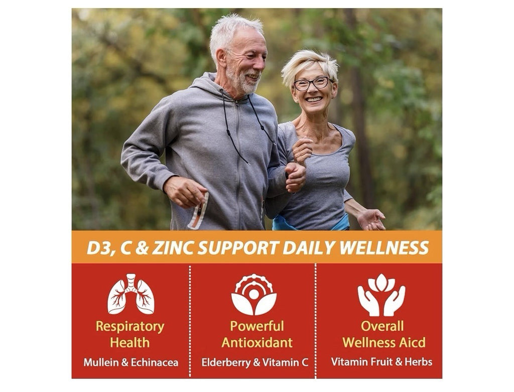 Nextdia D3 + Zinc + C Gummies For Adults 50+ Immune Support 60Gummies Sugar Free