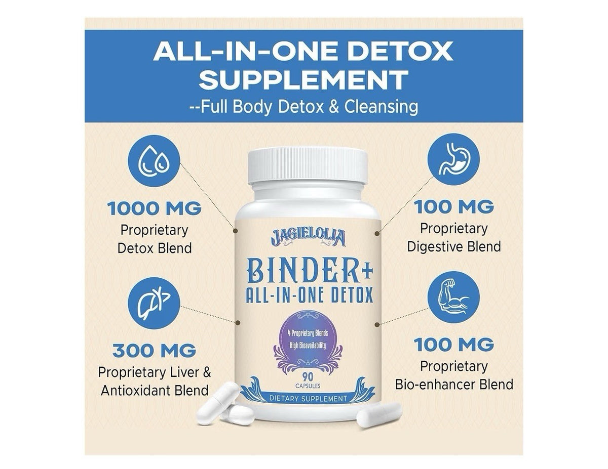 Jagielolia Binder+ All-in-One Detox High Bioavailability Liver Gut Cleanse 2Pack