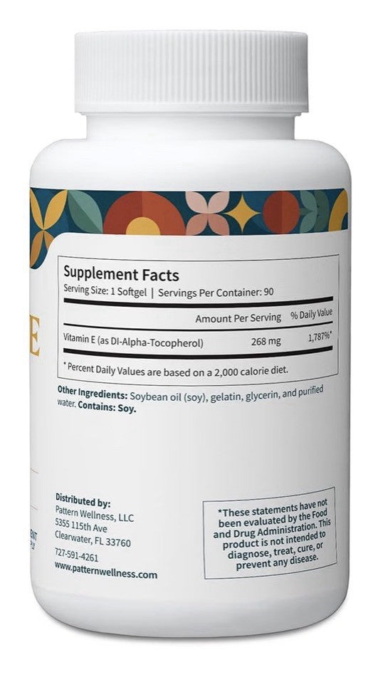 3 Pack Pattern Wellness Vitamin E 400 IU Supports Antioxidant Whole Body Health