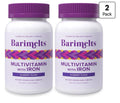2 Pack BariMelts Multivitamin with Iron Bariatric Vitamins for Women Blueberry