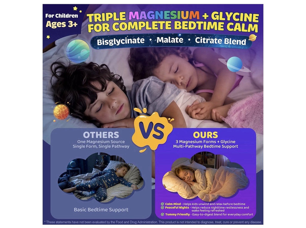 Neviss Kids Immunity Sleep Kids 3+ Magnesium Bisglycinate Calm Sleep 60 Gummies