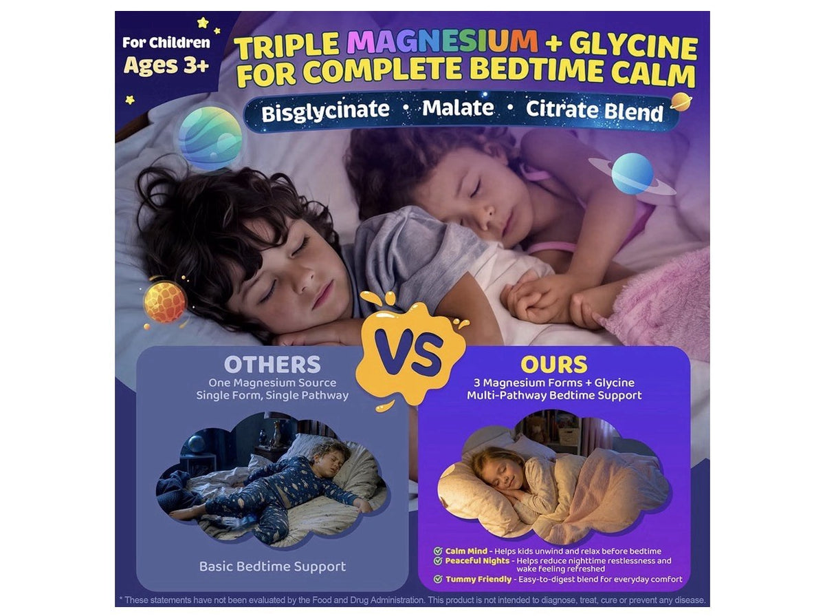 Neviss Kids Immunity Sleep Kids 3+ Magnesium Bisglycinate Calm Sleep 60 Gummies