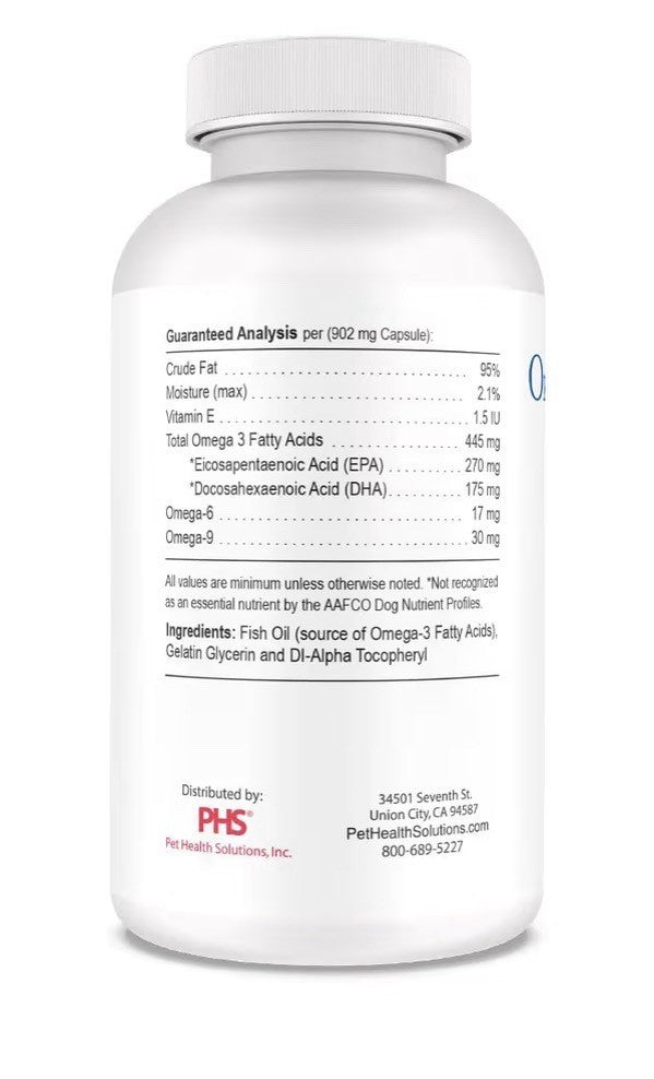Omega Caps HP Snip Tips for Cats and Small Dogs Breeds High Potency 250 Capsules
