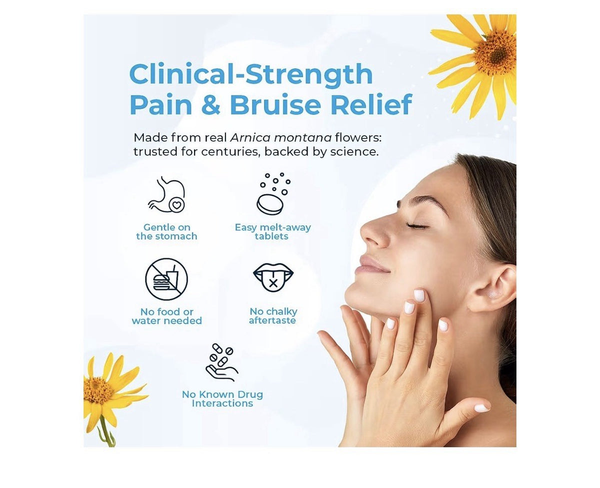2 Packs VitaMedica Arnica Montana Blister Pack for Bruising Pain Swelling