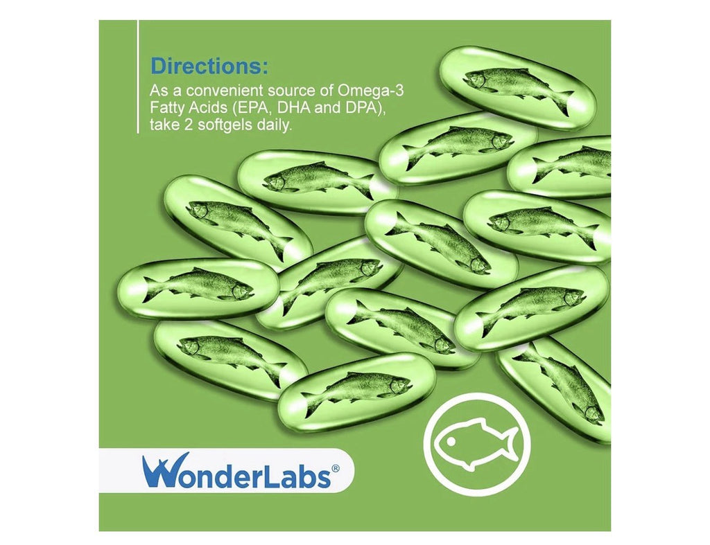Wonder Laboratories EZ Omega-3 Atlantic Menhaden Fish Oil Supplement 2000mg 180s