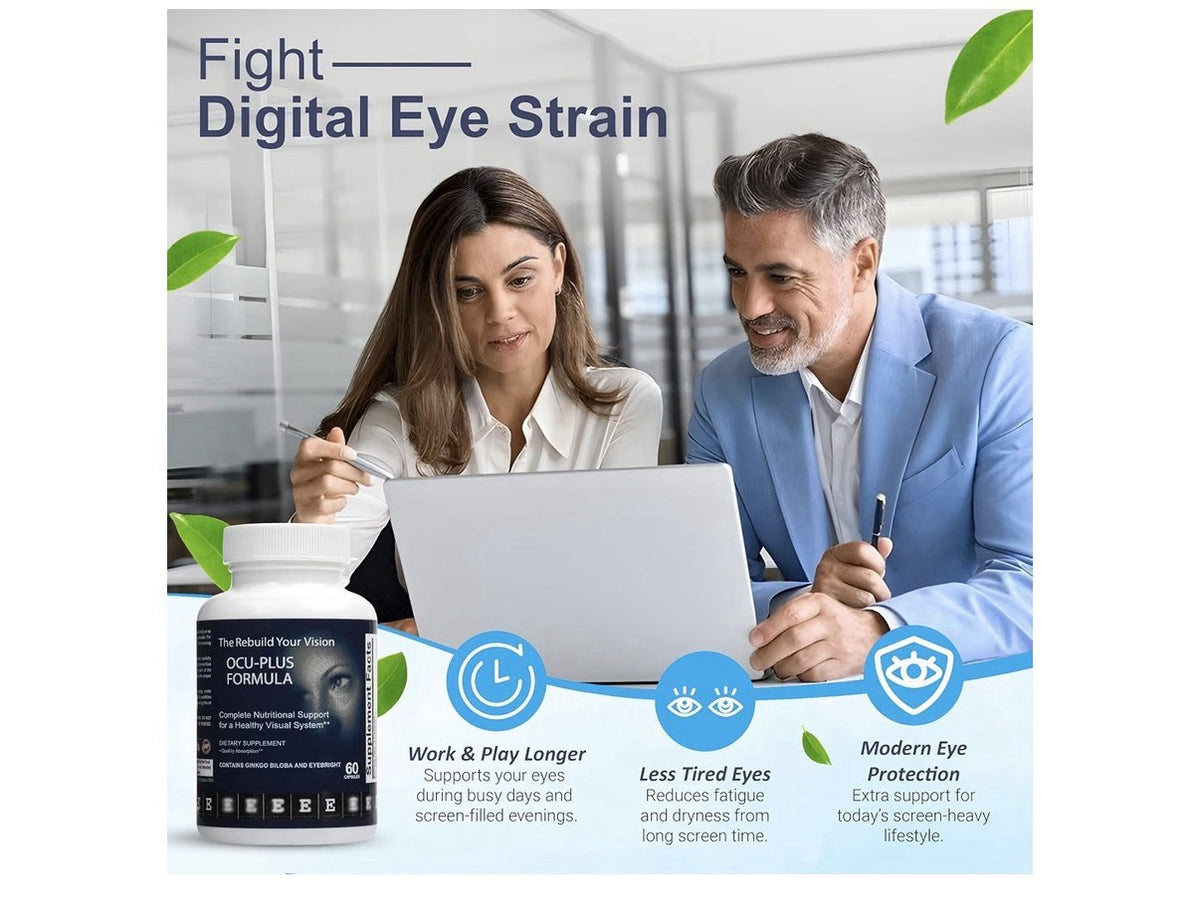The Rebuild Your Vision Ocu-Plus Formula Healthy Visual System Supplement 60caps