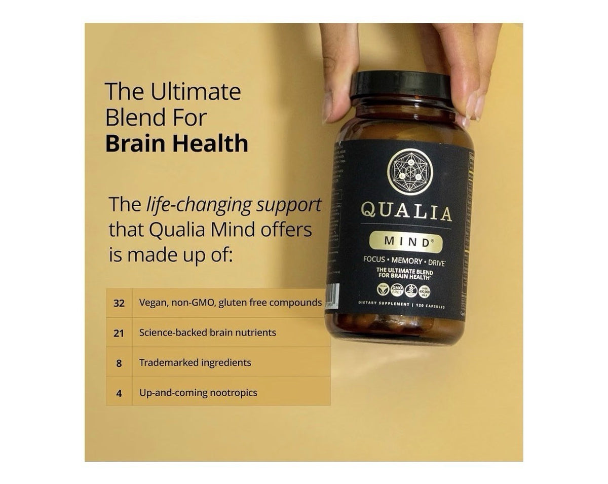2 Pack Qualia Mind Focus Memory Drive The Ultimate Blend For Brain Health