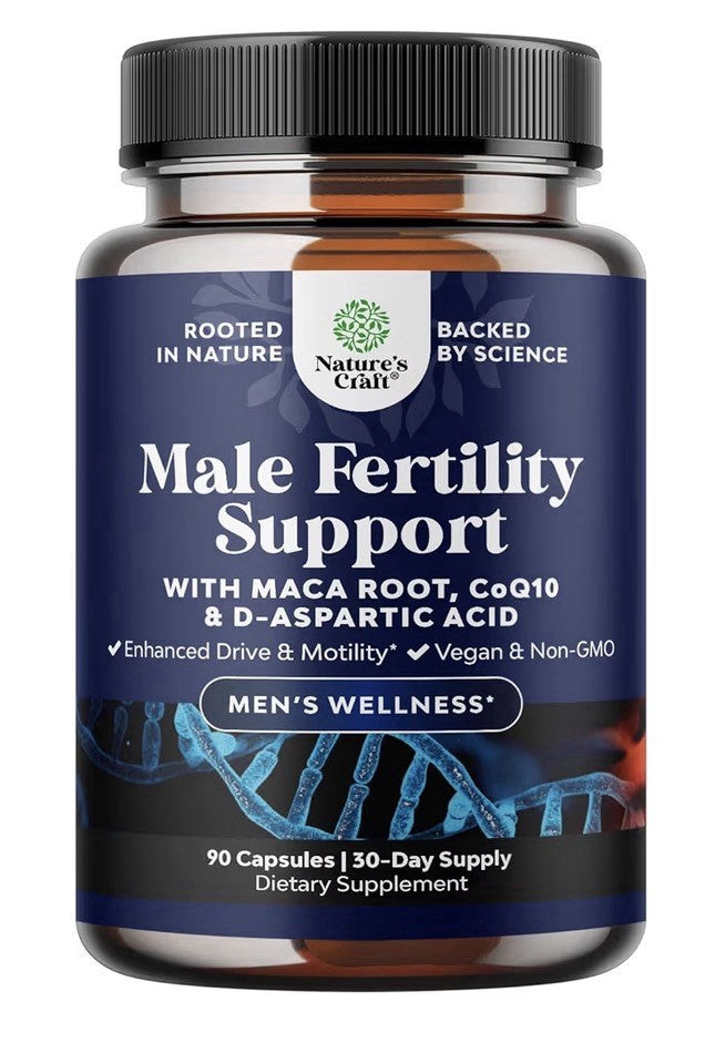 Natures Craft Male Fertility Support Semen Volume Booster Enhance Mobility 90cap