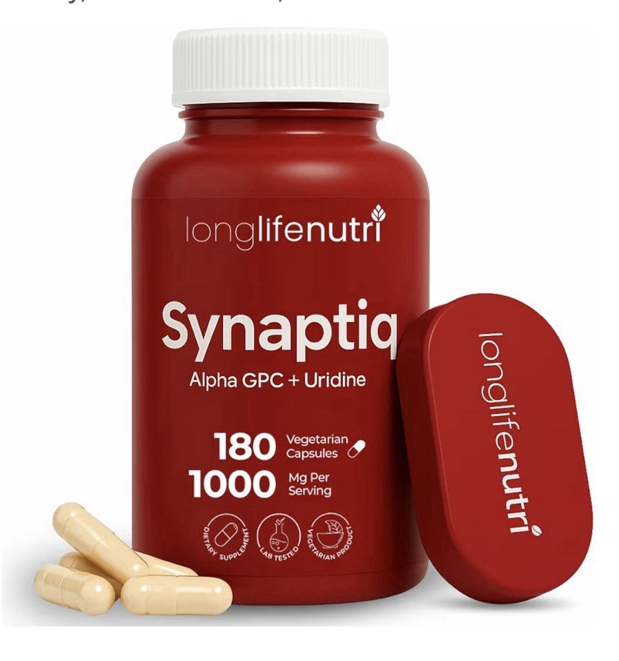 LongLifeNutri Synaptig 1000mg Alpha GPC + Uridine Monophosphate 600mg 180capsule
