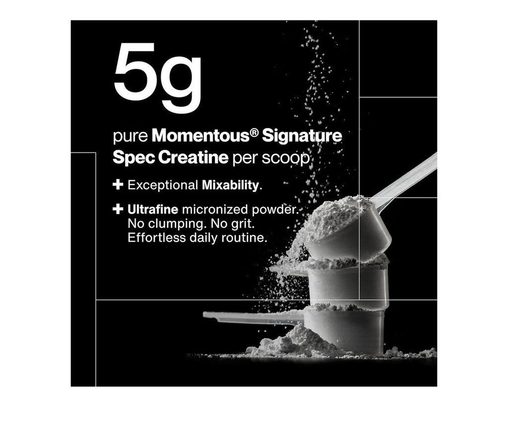Momentous Creatine Monohydrate Powder Cognitive Muscle Performance 90 Servings