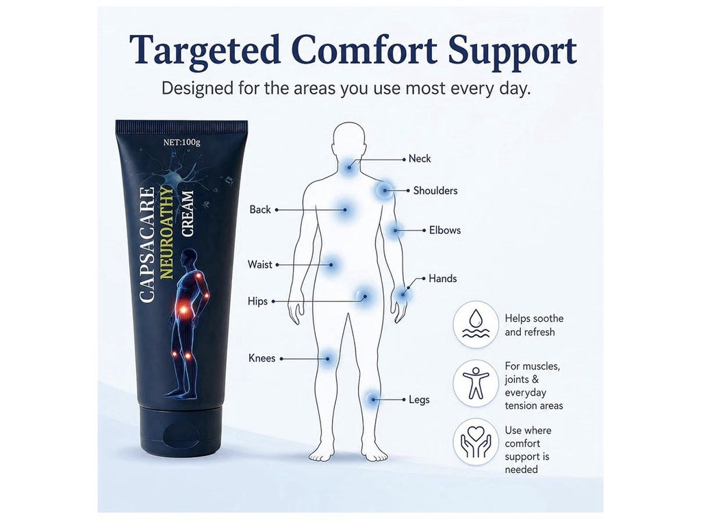 2 Pack Capsaicin Neuropathy Relief Cream Feet Hands Legs Joints Muscles Waist