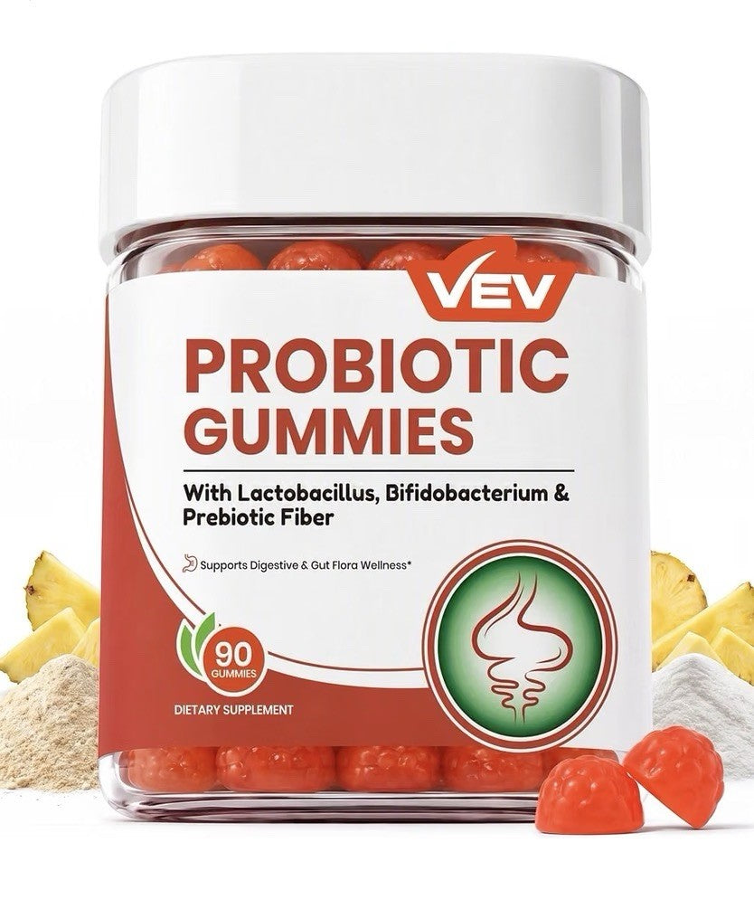 VEV Probiotic Gummies Supports Digestive Gut Flora Wellness For Women 90Gummuies