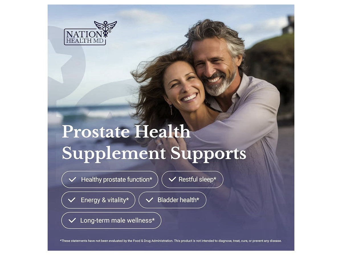 NATION HEALTH MD Flow Active Prostate Bladder Health Support Supplement 30 Caps