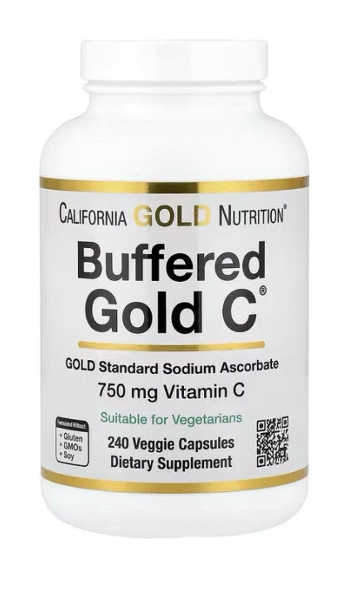 California Gold Nutrition Buffered Gold C GOLD Standard Sodium Ascorbate 240Caps