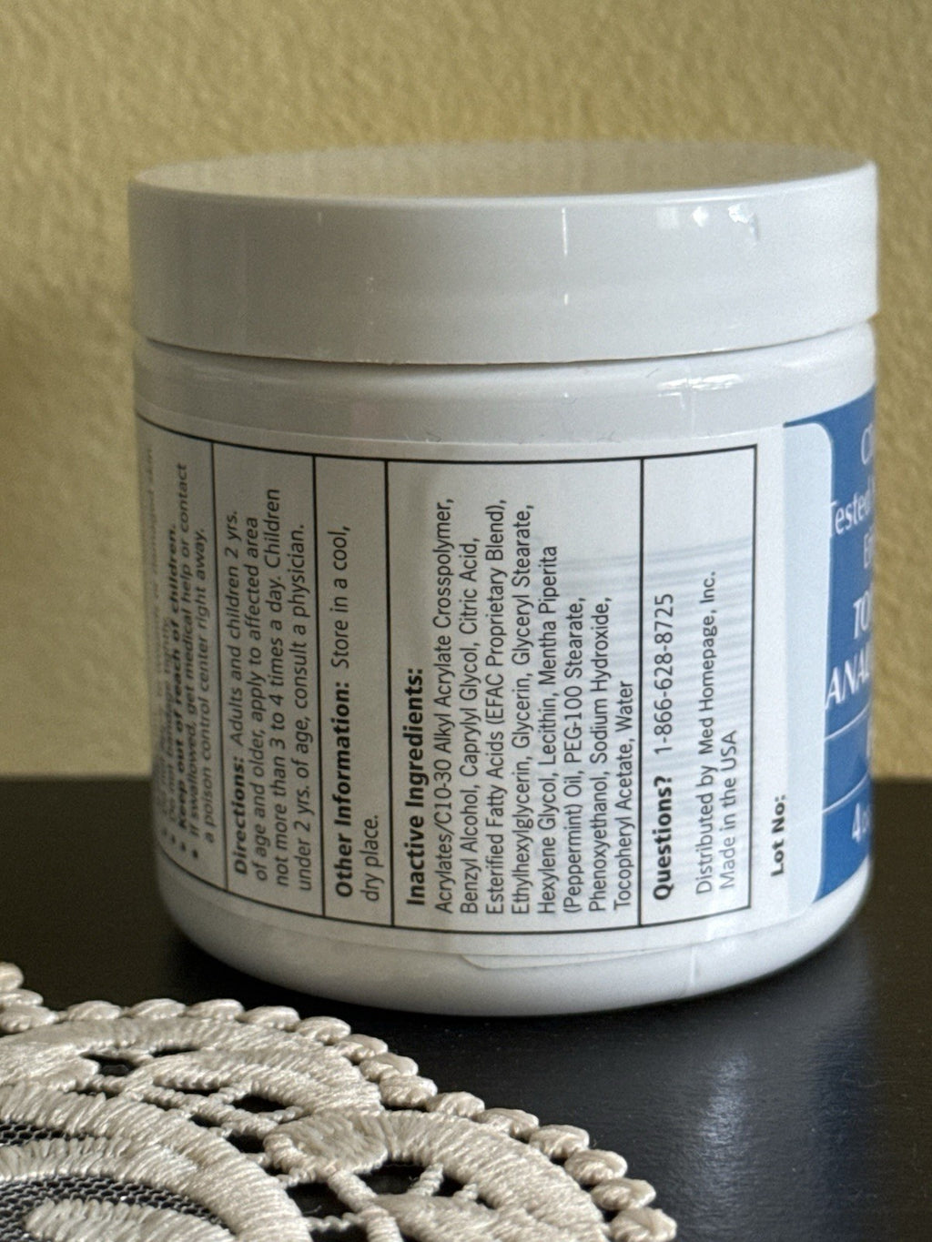 EFAC Pain Relieving Cream Arthritis Hands Legs Back Maximum Absorption 4oz