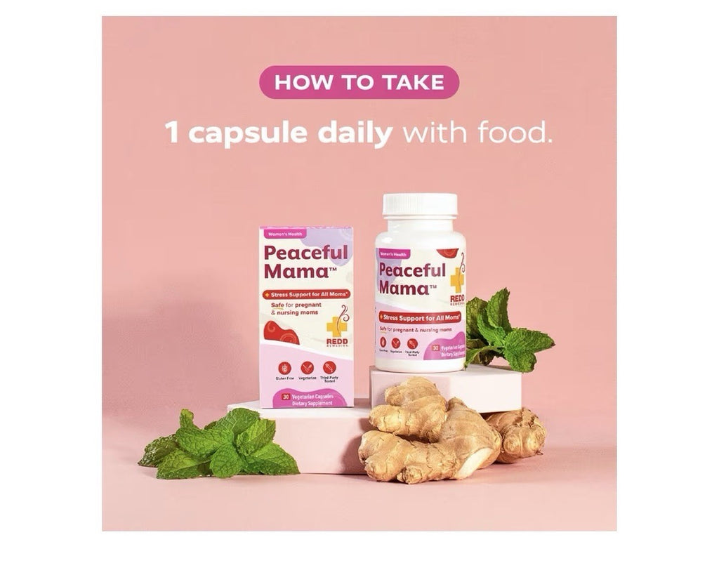 Redd Remedies Peaceful Mama Stress Sleep Mood Support For Women 30 Capsules