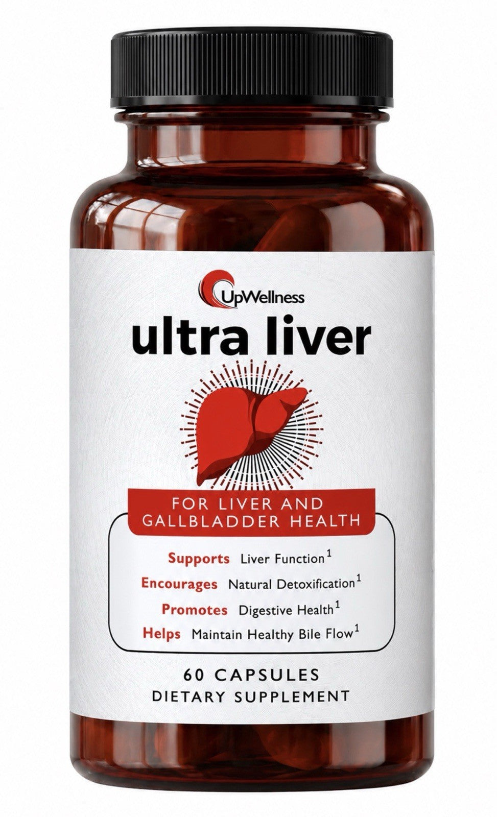 UpWellmess Ultra Liver for Liver and Gallbladder Health Healthy Bile Flow 5 Pack