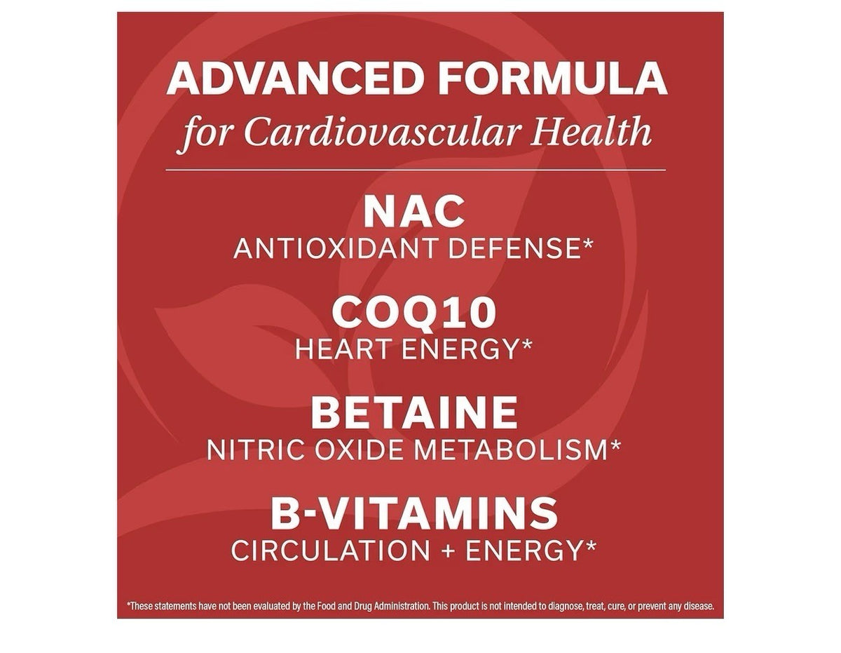 DrVmd Healthy Blood Flow Vascular Control NAC CoQ10 Benfotiamine Betaine 180caps