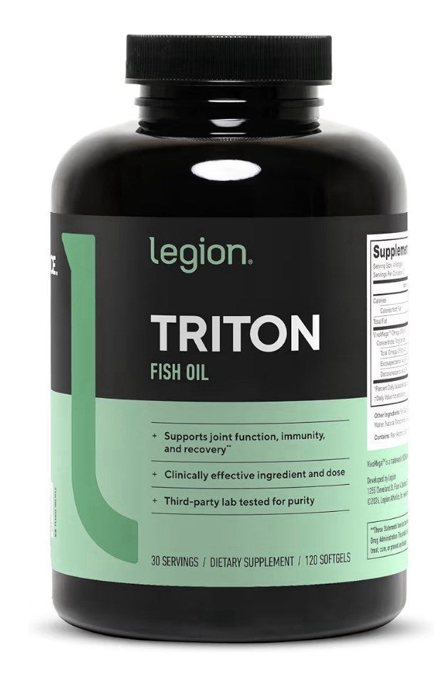 LEGION Triton Fish Oil Joint Function Immunity Recovery Support 120 Softgels
