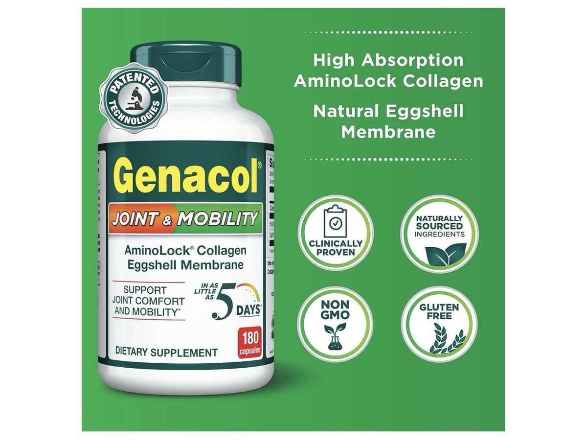 Genacol Joint & Mobility AminoLock Collagen Eggshell Membrane Joint Comfort 180c