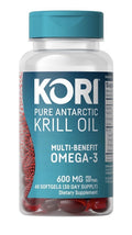 Kori Krill Oil Omega 3 EPA DHA Heart Brain Joints Eyes Skin Health 60 Softgels