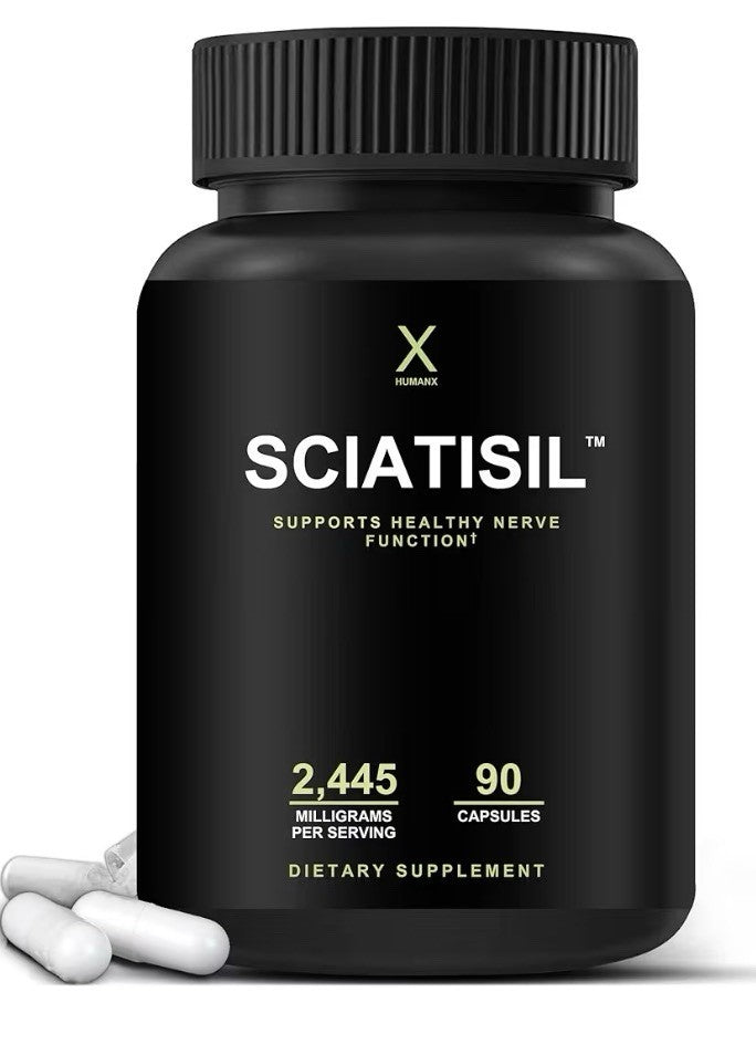 HUMANX Sciatica Nerve Function Support Supplement Healthy Back Leg Feet Hips 90c