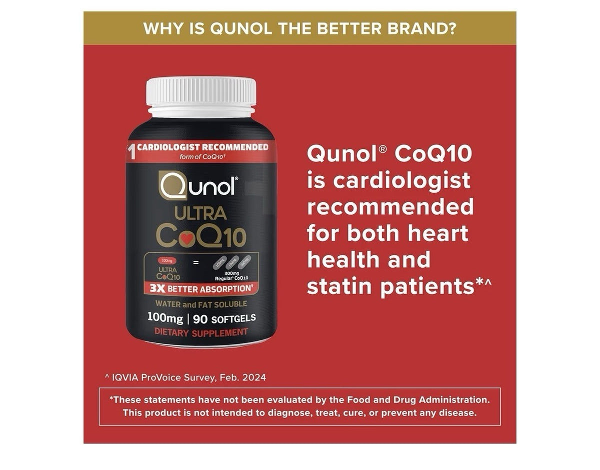 2 Pack Qunol Ultra CoQ10 100mg 3x Better Adsorption Water And fat Soluble