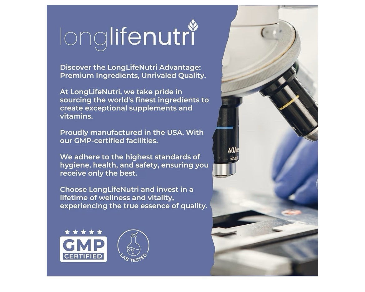 LongLifeNutri NeuroPEA PEA + Luteolin Formula Palmitoylethanolamide 180 Capsules