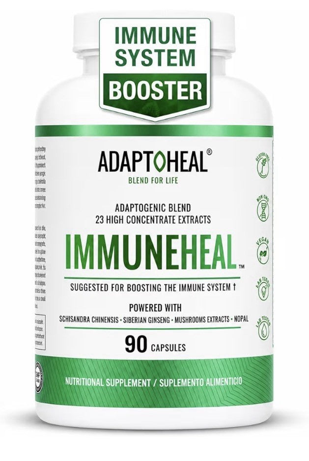ADAPTOHEAL Immuneheal Adaptogen Immune System Booster Supplement 23Extract 90cap