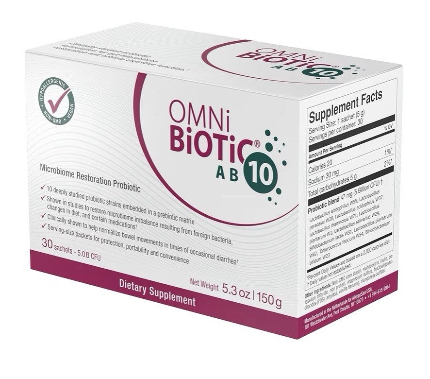 OMNi BiOTiC AB 10 Microbiome Restoration Probiotic Gut Health 30 Sachets