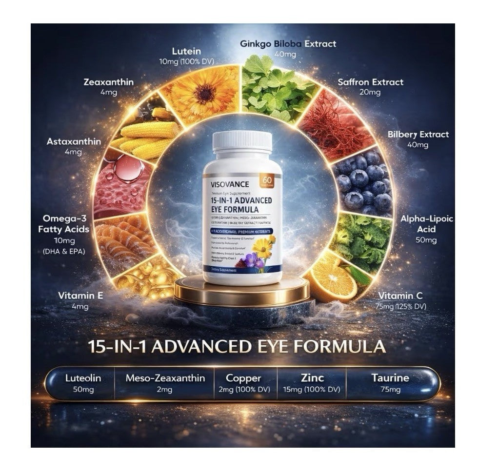 VisioVance 15 in 1 Advanced Eye Formula Neurobella Healthy Clear Sharp Vision