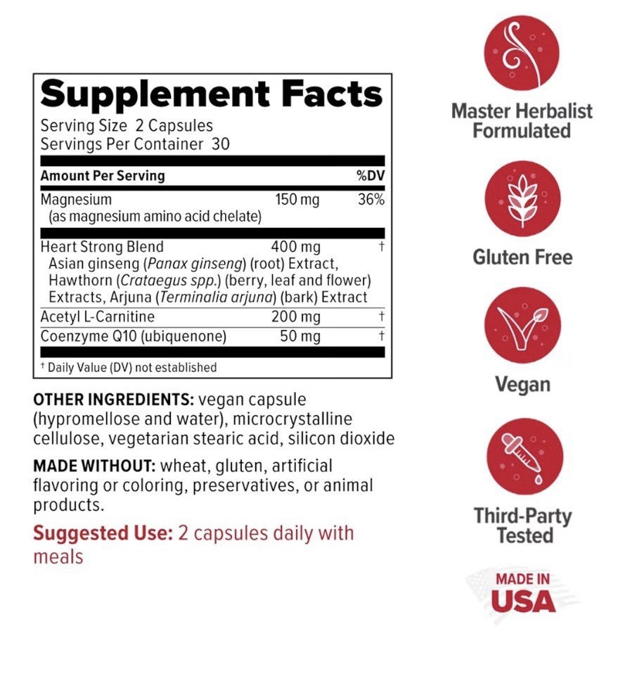 Redd Remedies Heart Strong Healthy Heart Function Circulation Support 60 Capsule