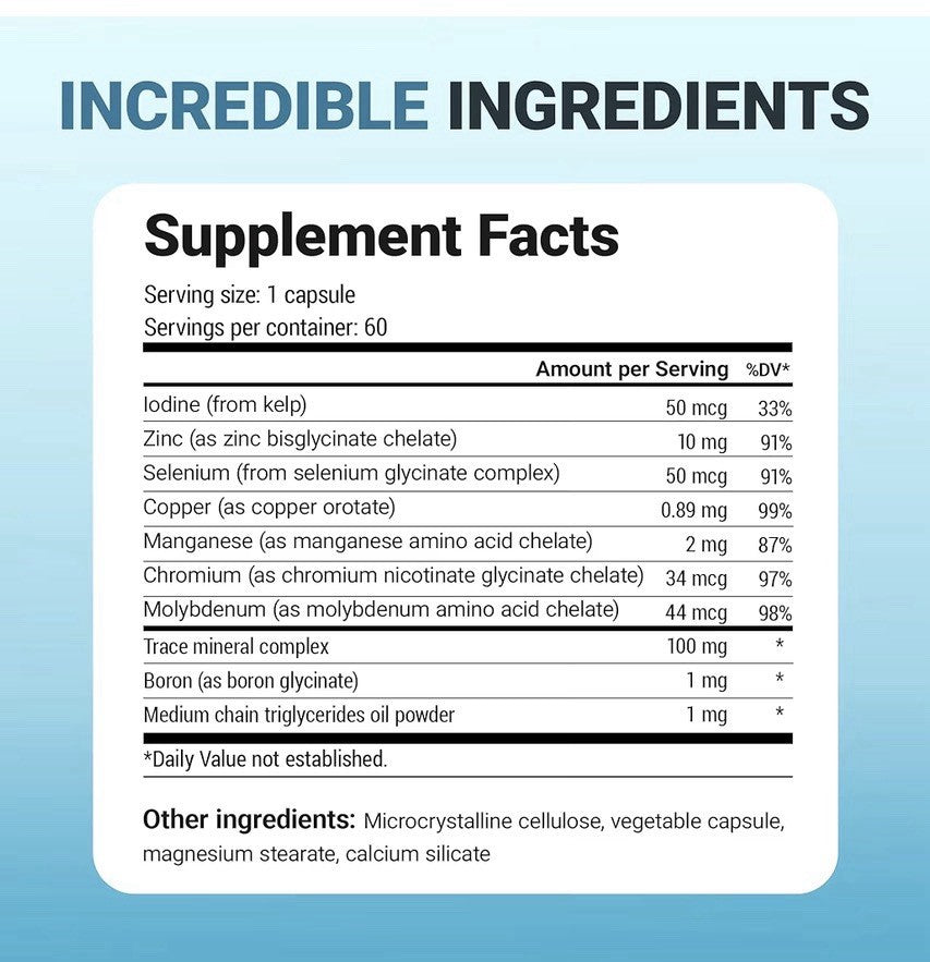 Dr. Berg Trace Minerals Enhanced 60 Capsules Dietary Supplement