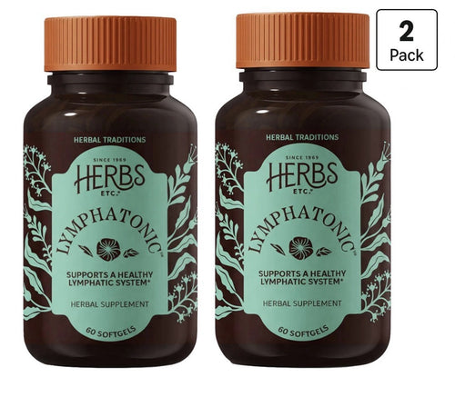 2 Pack Herbs Etc. Lymphatonic Support Healthy Lymphatic System Herbal Supplement
