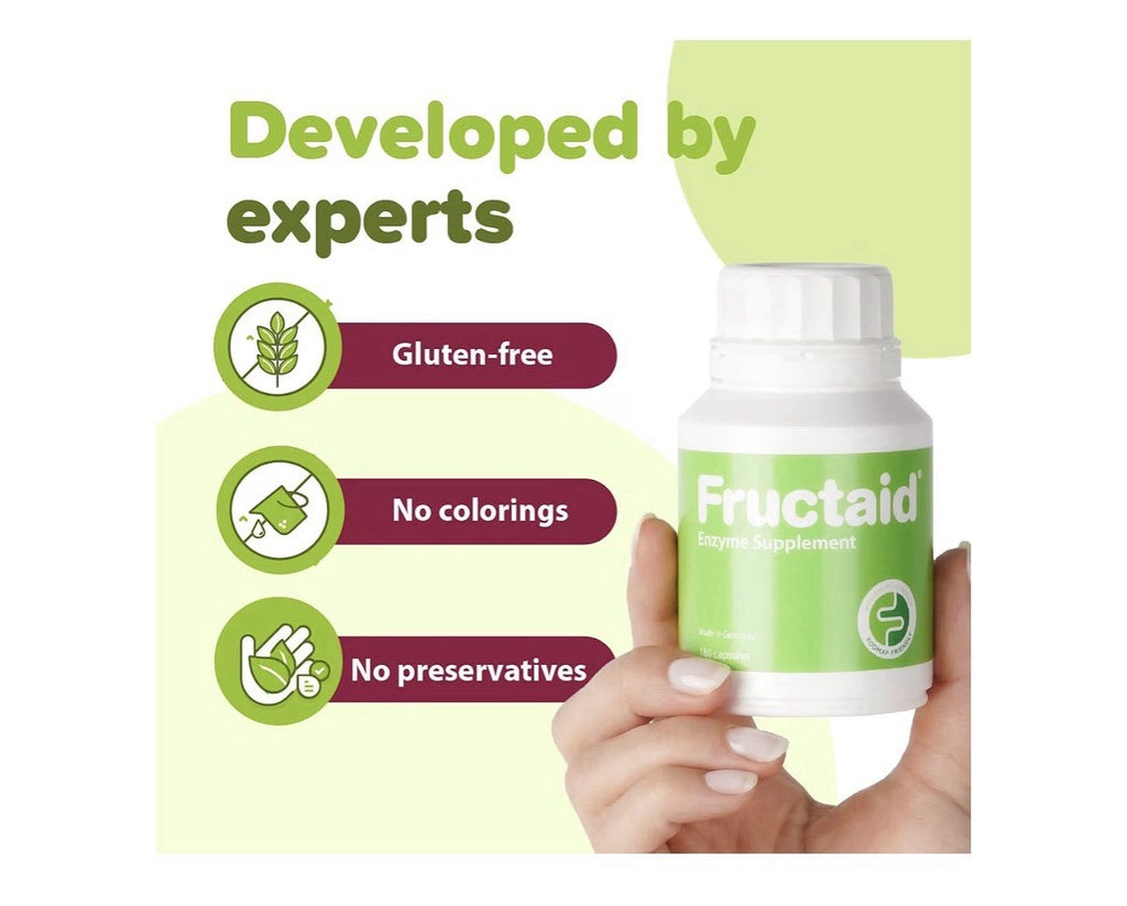Fructaid Enzyme Supplement Enjoy Fruits, Soft Drinks And Sweets Again 180Capsule