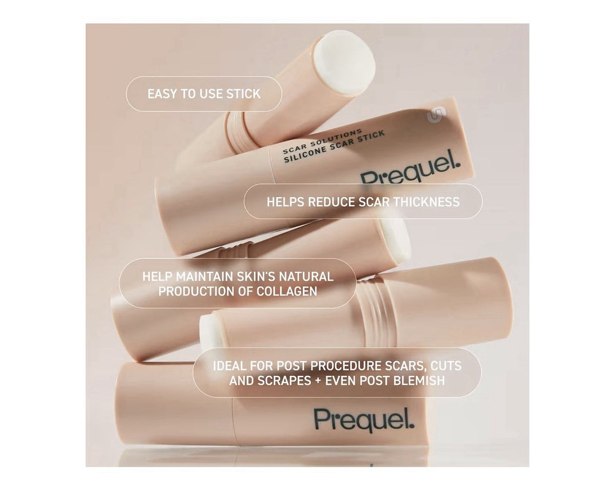 Prequel Scar Solutions 60% Silicone Scar Stick  Remodels Skin Texture 1 Psc