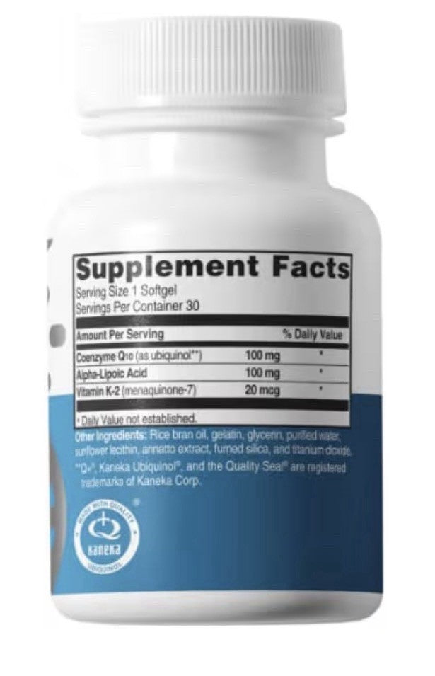 Advanced Bionutritionals Ubiquinol CoQ10 Increased Energy Production 30 Softgels