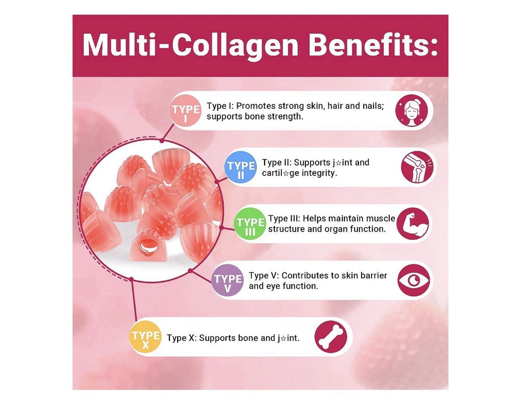 Wiszeen Collagen Peptides Gummies for Women Hydrolyzed with Biotin 2 Pack