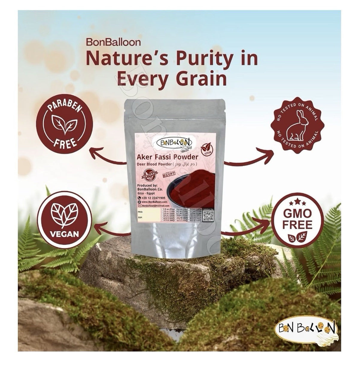 Aker Fassi Powder Pure Deer Blood Magic Dry Dried Herbal natural Halal 3.52 Oz
