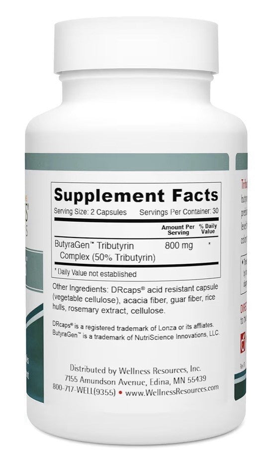 Wellness Resources Tributyrin Plus Postbiotic Supplement for Gut Health 60 Caps