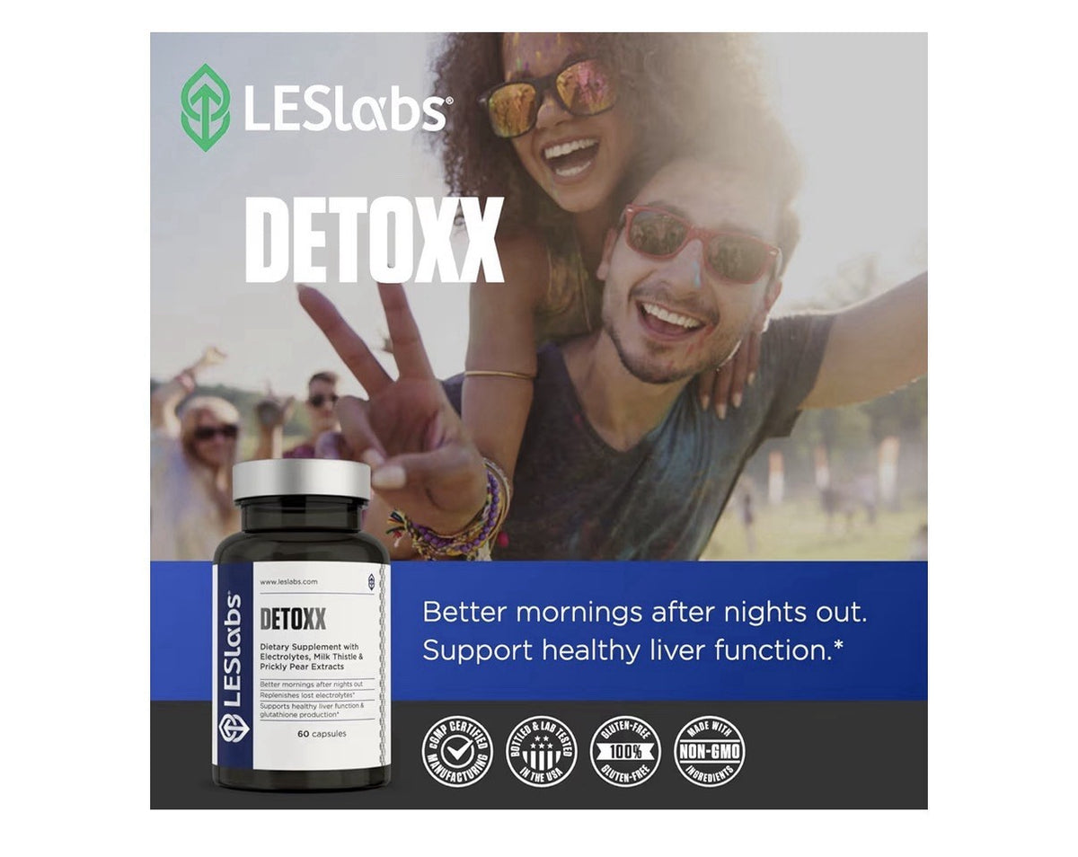 LES Labs DeToxx Better Mornings Liver Glutathione Support Electrolyte 60capsules